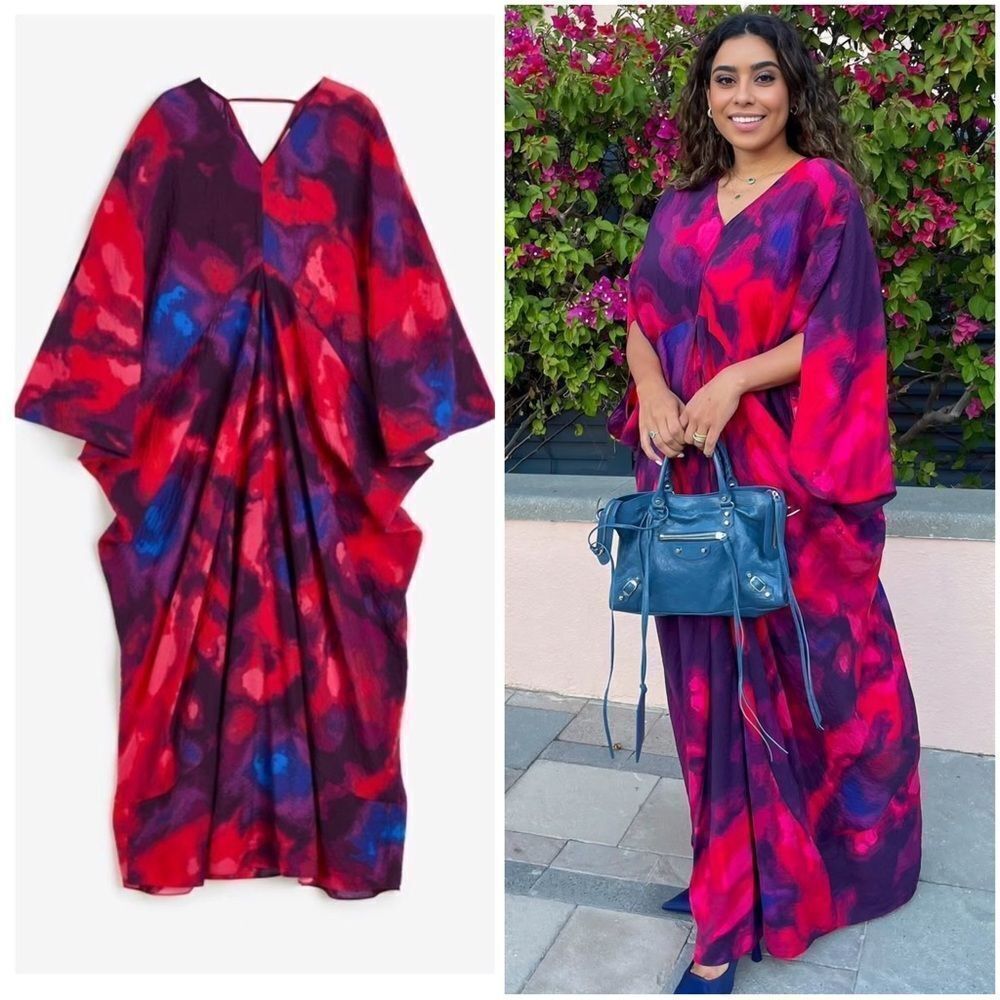 H&M Ramadan Modest Collection Viscose Kaftan Dress New - Picture 1 of 10